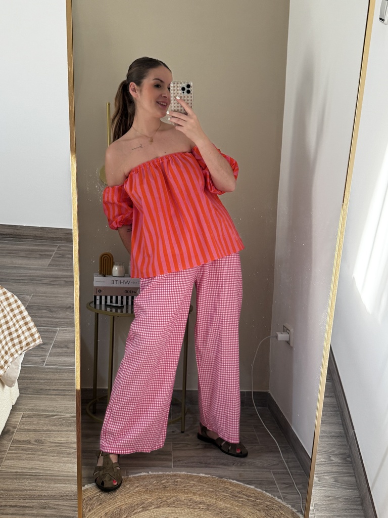 Vichy wide leg
