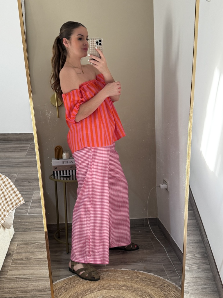 Vichy wide leg
