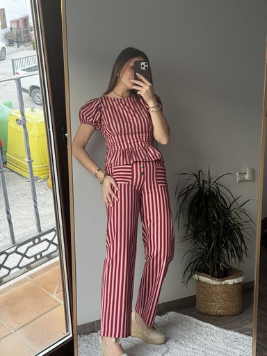 Conjunto rayas doble color